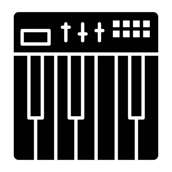 Controller Hardware Keyboard Icon Solid Style — Stockvector