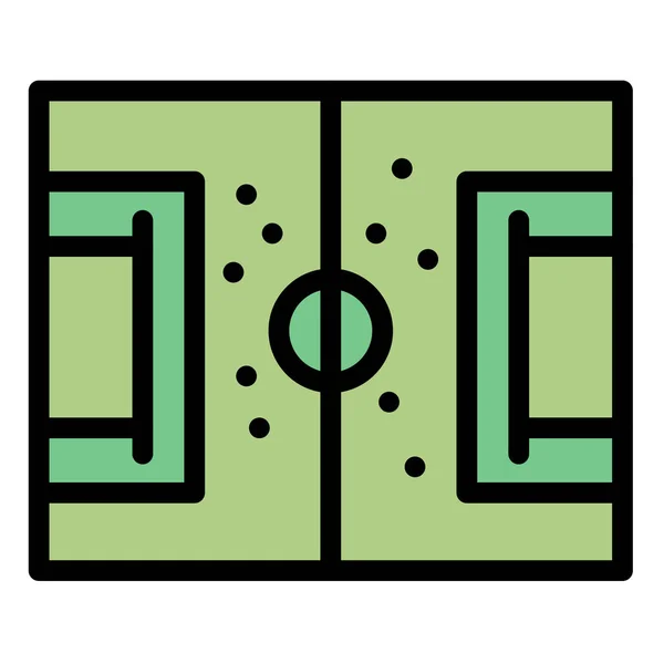 Иконка Игры Футбол Стиле Заполненного Контура — стоковый вектор