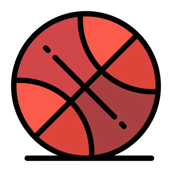 Backetball Ball Sports Icon Filled Outline Style — Διανυσματικό Αρχείο