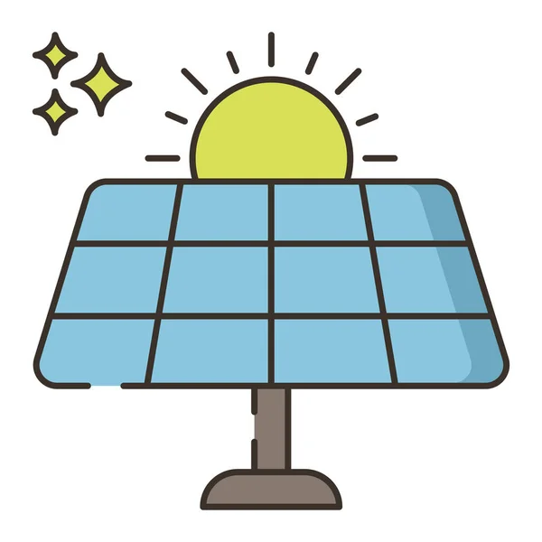 Ikona Słoneczna Panelu Słonecznego — Wektor stockowy