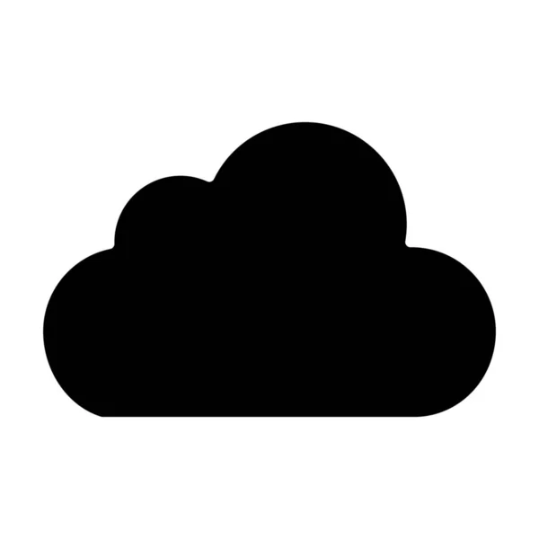 Хмарна Піктограма Хмарних Даних Суцільному Стилі — стоковий вектор