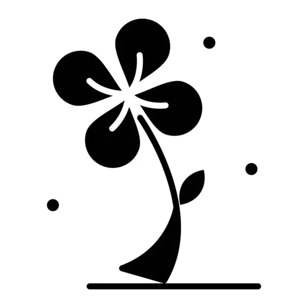 Květinová Květinová Ikona Pevném Stylu — Stockový vektor