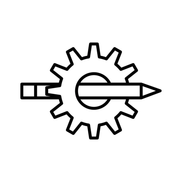 Icono Desarrollo Diseño Contenido Estilo Esquema — Vector de stock