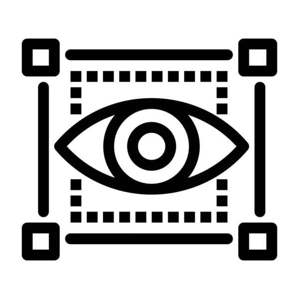 Ícone Visão Esboço Olhos Estilo Esboço —  Vetores de Stock