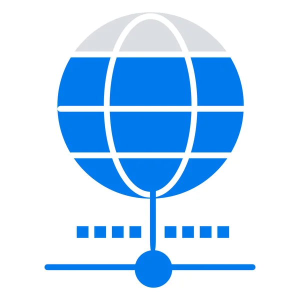 Navigateur Globe Internet Icône — Image vectorielle