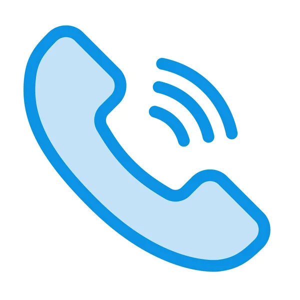 Ícone Telefone Comunicação Chamada Estilo Esboço Preenchido — Vetor de Stock