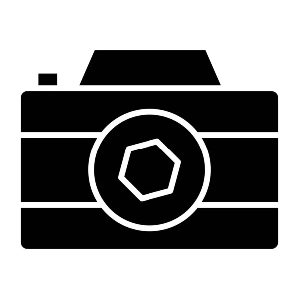 Camera Image Photo Icon Solid Style — Stock Vector