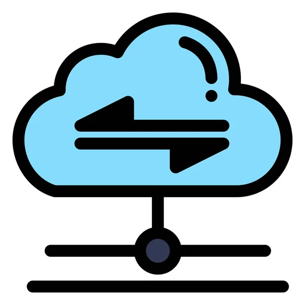 Cloud Data Send Icon Infrastructure Category — Wektor stockowy