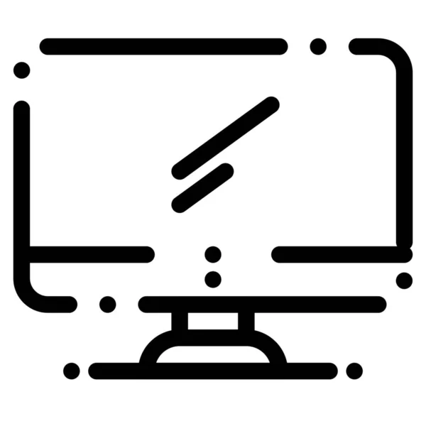 Εικονίδιο Imac Συσκευής Υπολογιστή Στυλ Περίγραμμα — Διανυσματικό Αρχείο