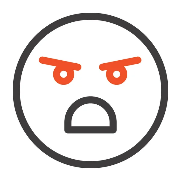 Emoji Emotion Schwaches Symbol Umriss Stil — Stockvektor