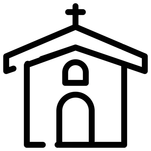 Celebration Christian Church Icon Outline Style — Stock Vector