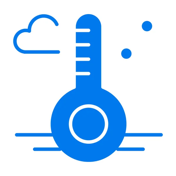 Frühlingstemperaturthermometer Symbol Flachen Stil — Stockvektor