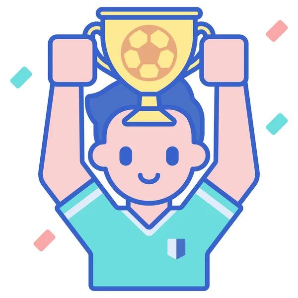 Šampión Fotbalové Ikony — Stockový vektor