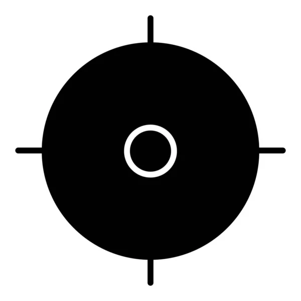 Objectif Archer Icône Dans Style Solide — Image vectorielle