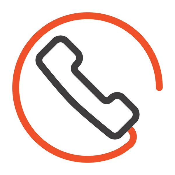 Answer Call Phone Icon Outline Style — Stock Vector