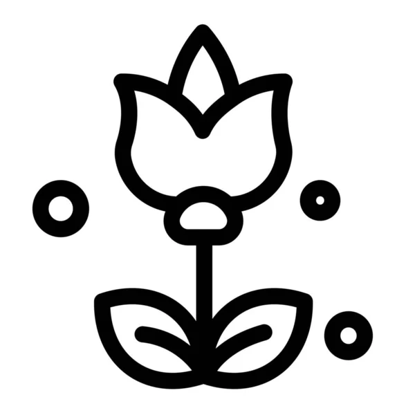 花束花プレゼントアイコンのアウトラインスタイル — ストックベクタ