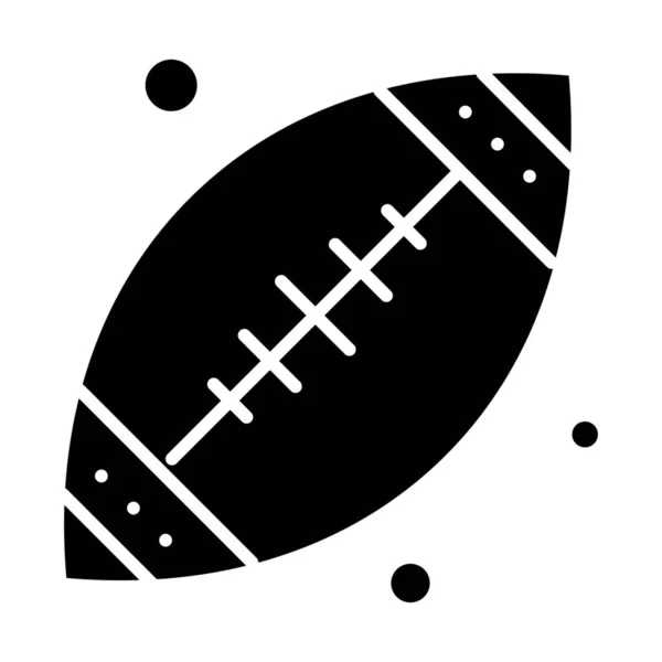 Ballon Footbal Icône Sport Dans Style Solide — Image vectorielle