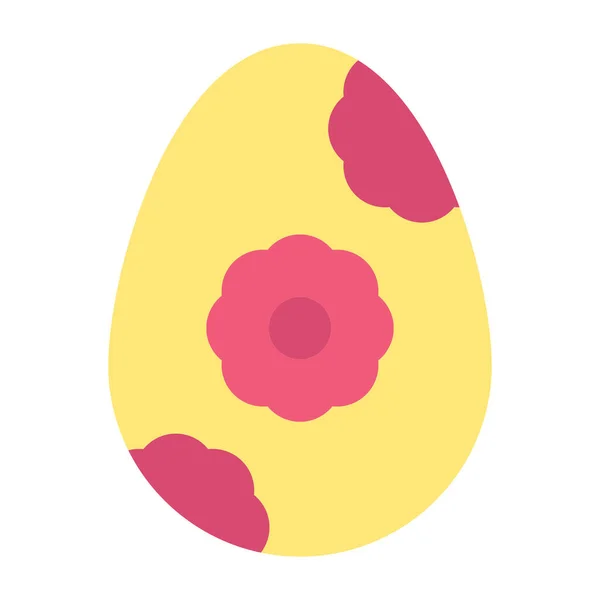 Easter Egg Flower Icon Flat Style — Stock Vector