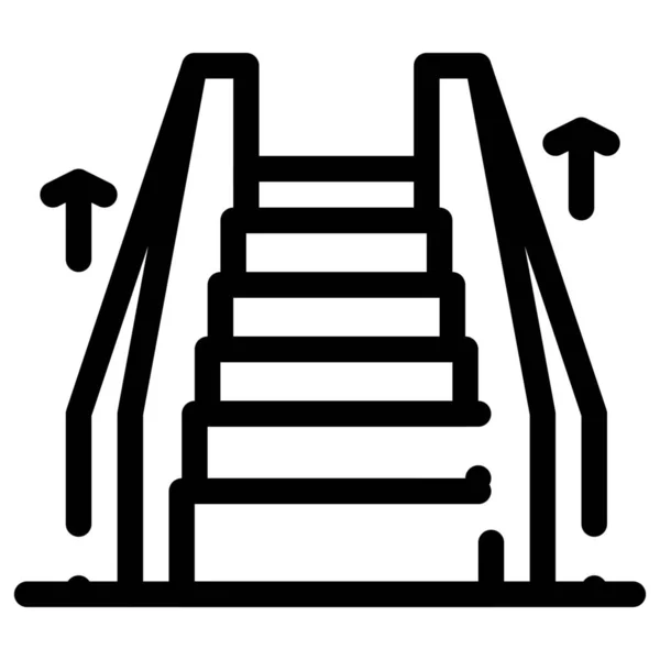 电动电梯梯形图标 轮廓式 — 图库矢量图片
