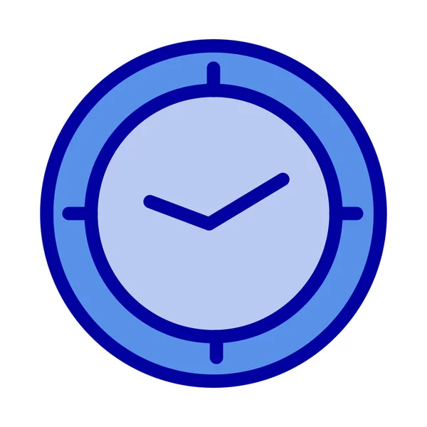 Clock Time Timer Icon Filled Outline Style — Stock Vector
