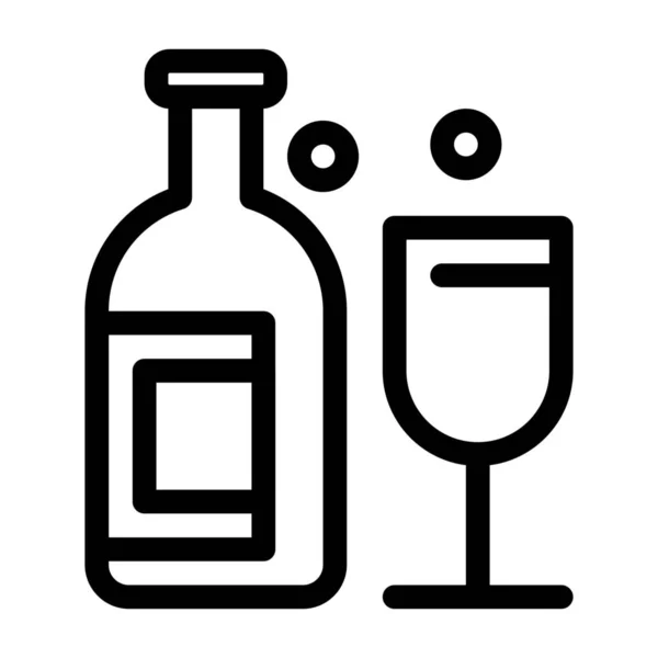 Alkohol Ausztrál Ikon Körvonalazott Stílusban — Stock Vector