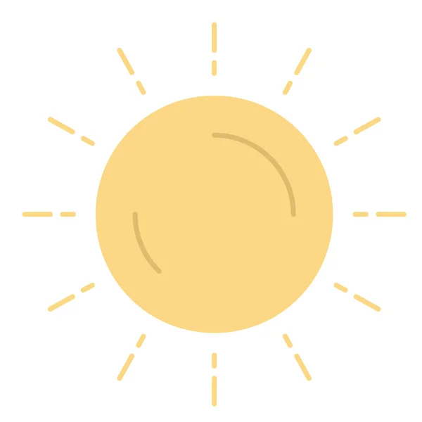 Sol Verano Icono Salida Del Sol Estilo Plano — Vector de stock