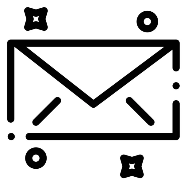 Mensaje Correo Electrónico Icono Estilo Esquema — Archivo Imágenes Vectoriales