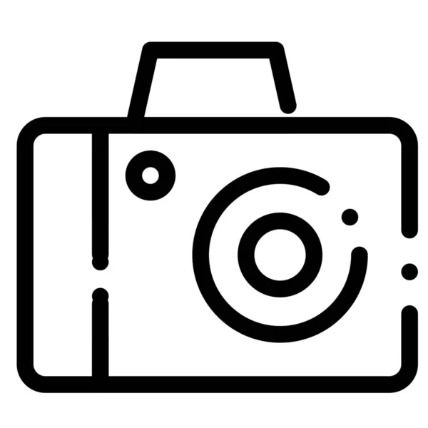 Camera Foto Studio Icoon Grote Lijnen Stijl — Stockvector