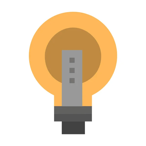 Ampoule Lumineuse Icône Affaires Dans Style Plat — Image vectorielle