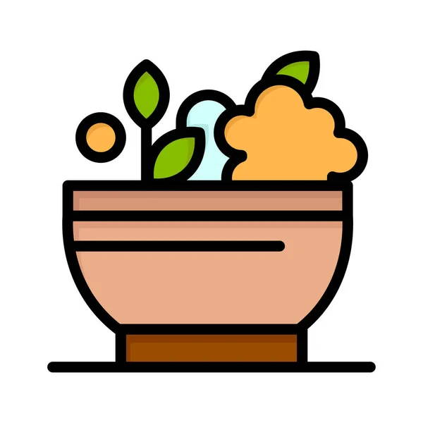 Bowl Icono Del Día Del Cáncer Estilo Contorno Lleno — Vector de stock