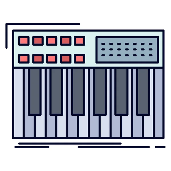 Tastatur Midi Synth Symbol — Stockvektor