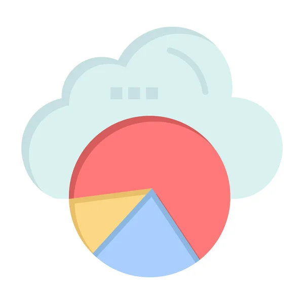 Cloud Data Reporting Icon — Stockvector