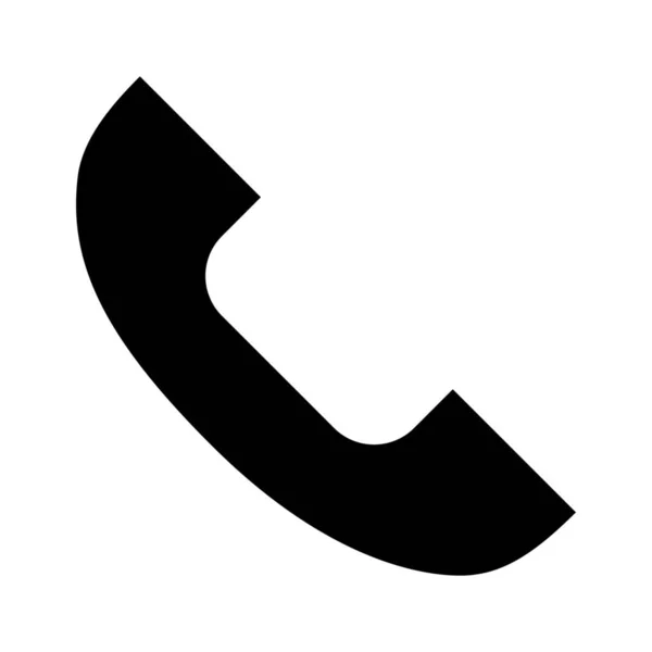 Chamar Ícone Telefone Móvel Estilo Sólido — Vetor de Stock