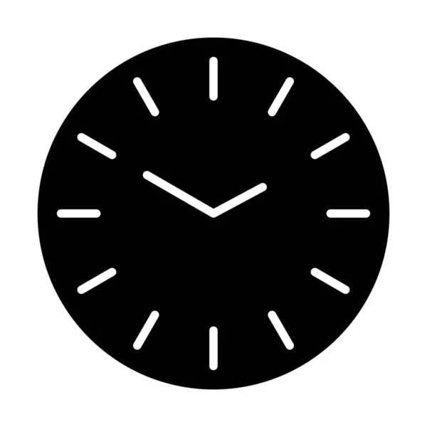 Icono Tiempo Reloj Limpieza Estilo Sólido — Archivo Imágenes Vectoriales