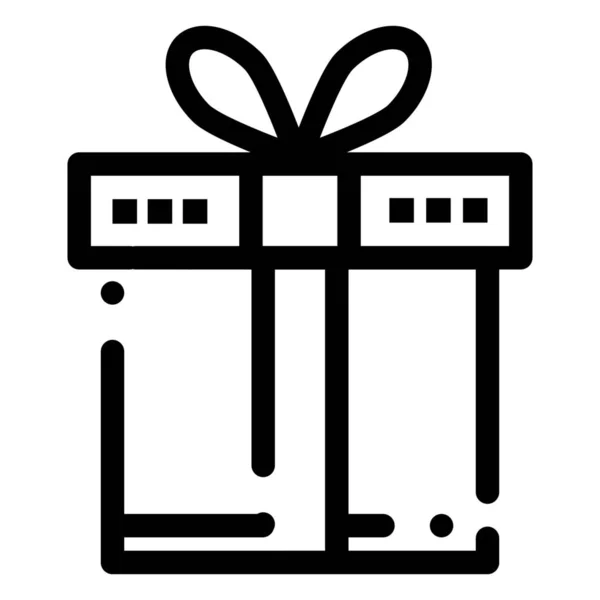 Icono Cinta Regalo Caja Categoría Shopping Comercio Electrónico — Vector de stock