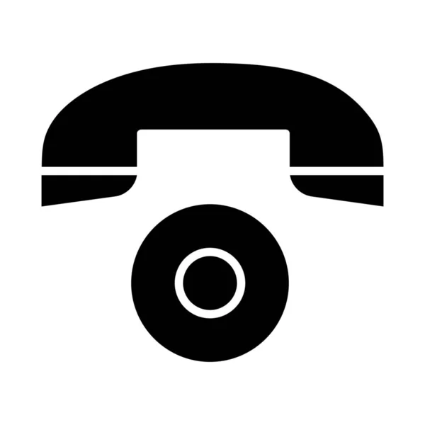 Значок Телефонного Телефону Стилі Solid — стоковий вектор