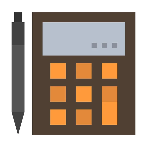 Account Accounting Berekenen Pictogram Platte Stijl — Stockvector