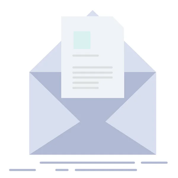 Briefing Contrat Email Icône Dans Style Plat — Image vectorielle