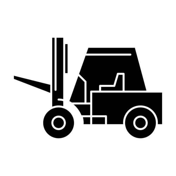 Lifter Lifting Transport Icon Solid Style — Stock Vector