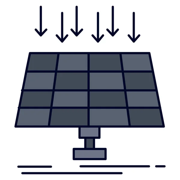 Ikona Panelu Energie Města Vyplněném Stylu — Stockový vektor