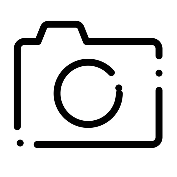 Icône Base Image Caméra Dans Style Contour — Image vectorielle