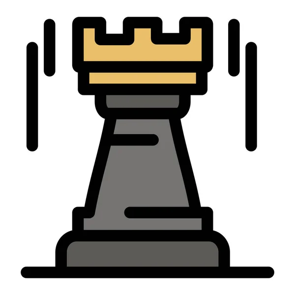 Иконка Крепости Бастиона Стиле Заполненного Контура — стоковый вектор