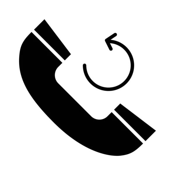 Call Back Telefoon Pictogram Solide Stijl — Stockvector