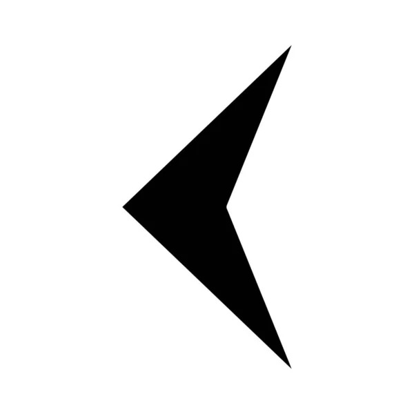 Flecha Atrás Signo Icono Estilo Sólido — Vector de stock