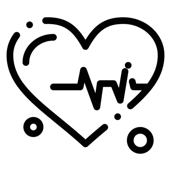 Beat Heart Science Icon Science Research Category — Stock Vector
