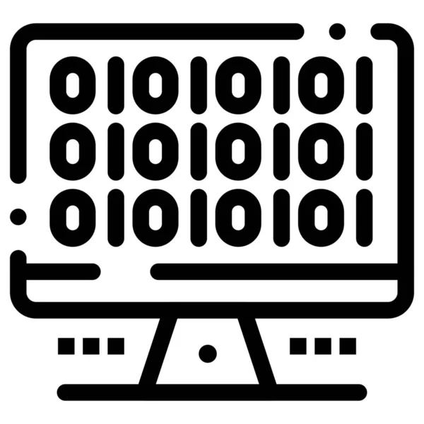 Иконка Сервера Компьютерных Вычислений Стиле Наброска — стоковый вектор