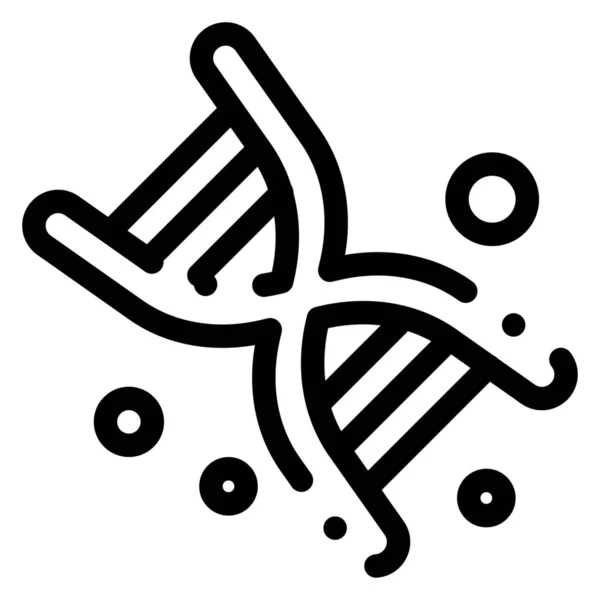 Значок Біо Днк Генетики Контурному Стилі — стоковий вектор