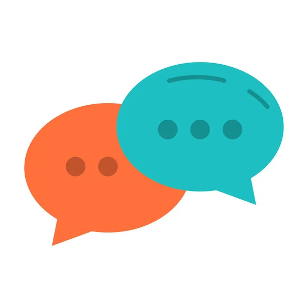 Chat Chat Beszélgetés Ikon Lapos Stílusban — Stock Vector