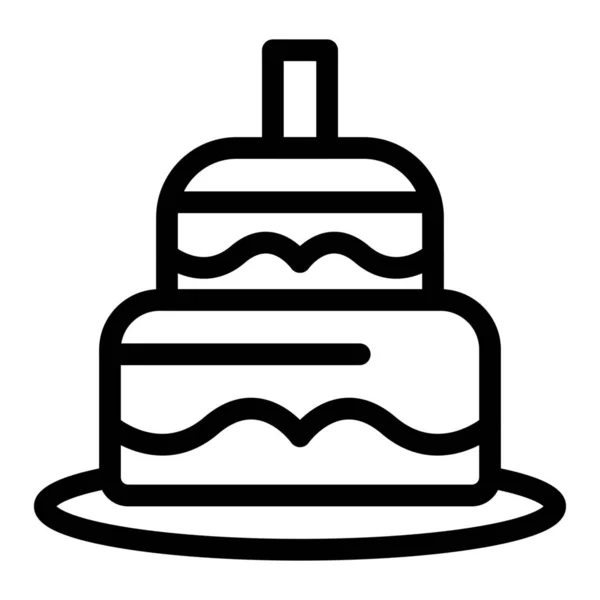 Cake Countrey Day Icon Outline Style — Stock Vector