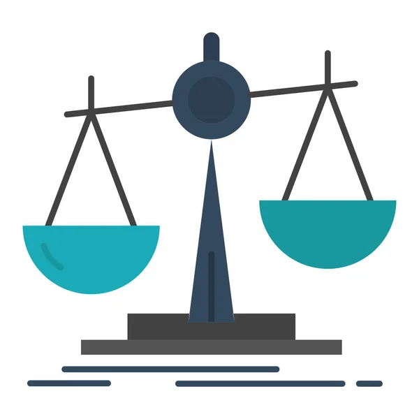 Balance Law Loss Icon Flat Style — Stock Vector